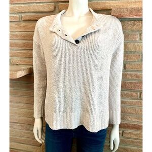 American Eagle Cotton Blend Ivory Sweater